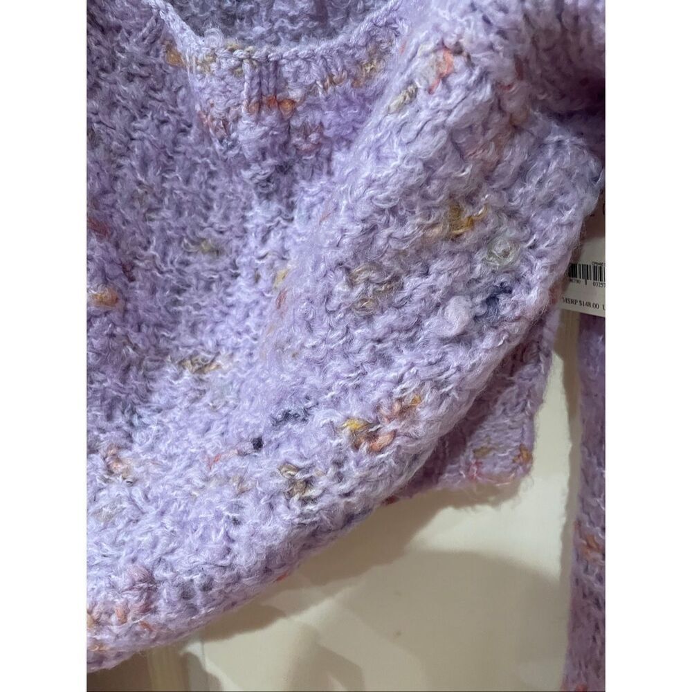 Free People Sunset Cloud Pullover Sweater Violet Glow Combo color Small NWT - Picture 5 of 10